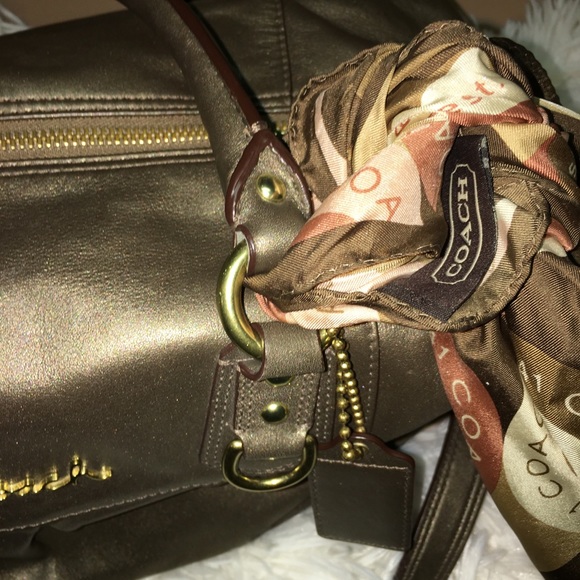 COACH purse w/coach scarf - Picture 4 of 8